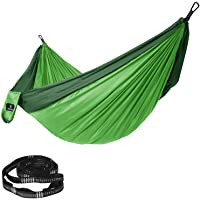 SONGMICS Hamaca Ultraligera- Hamaca Doble Portátil- Capacidad de Carga 300 kg- Peso 650 g- 275 x 140 cm- para Mochilero…